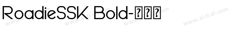 RoadieSSK Bold字体转换